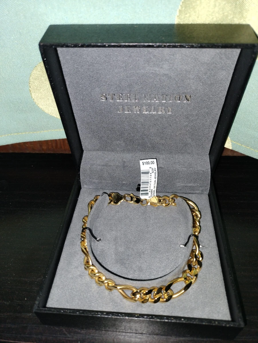 Steel Nation Jewelry Gold Bracelet Unisex eBay