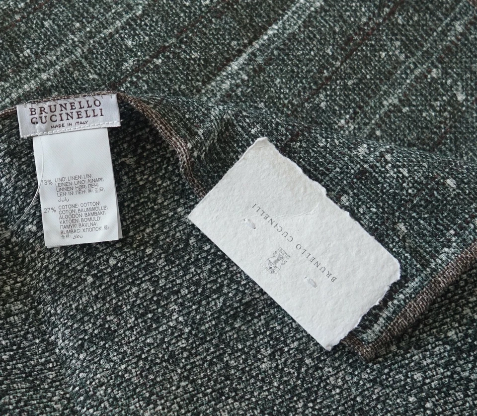 Pañuelo cuadrado de bolsillo BRUNELLO CUCINELLI NUEVO CON ETIQUETAS auténtico Foto 3 de 3