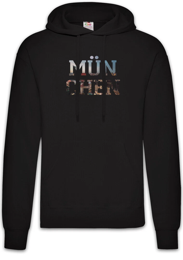 M�nchen Hoodie Pullover Skyline Stadt City Deutschland Germany Bavaria Bayern