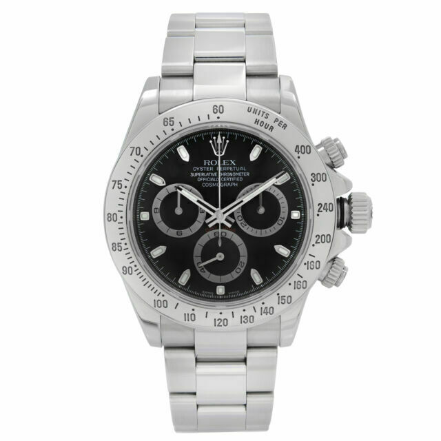 Rolex Daytona Men's Black Oysterlock Clasp Watch - 116520 for sale 