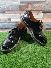 dr martens black lyric spin lace shoe patent flat shoes