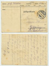 96297 - Feldpostkarte - Biblis 19.1.1915 nach G&ouml;ppingen