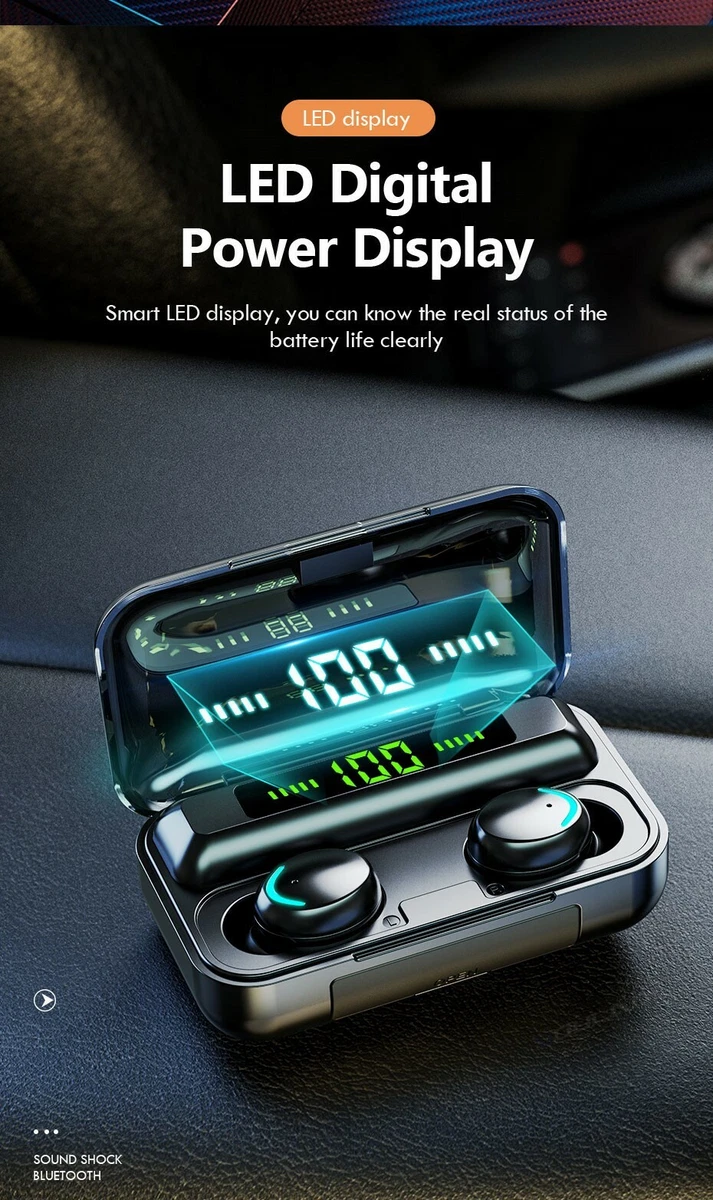 TWS Bluetooth 5.0 Earphones 2200mAh Charging Box Wireless Headphone 9D Stereo