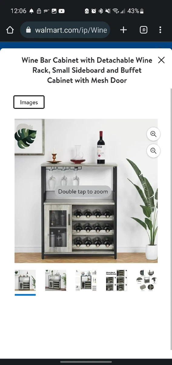 Small sideboard with wine rack hot sale