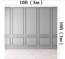 10 10ft Vintage Gray Backdrop - Wall Interior Background for Photoshoot Prop