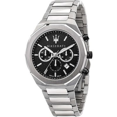 Maserati Uhr Stile Crono - Schwarzes Zifferblatt R8873642004