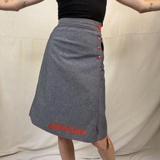 Vintage Denim Wrap Skirt by Mi Hermano Peque o