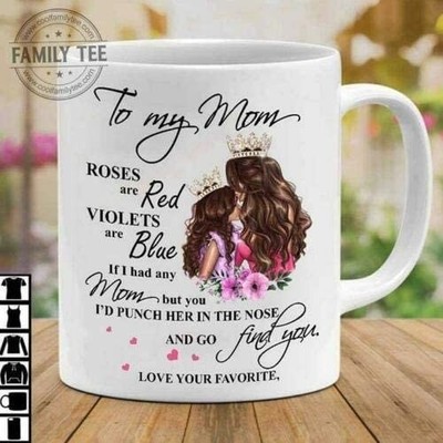 Skitongifts Coffee Mug Funny Ceramic Novelty To My Mom Mother & Daughter Flower