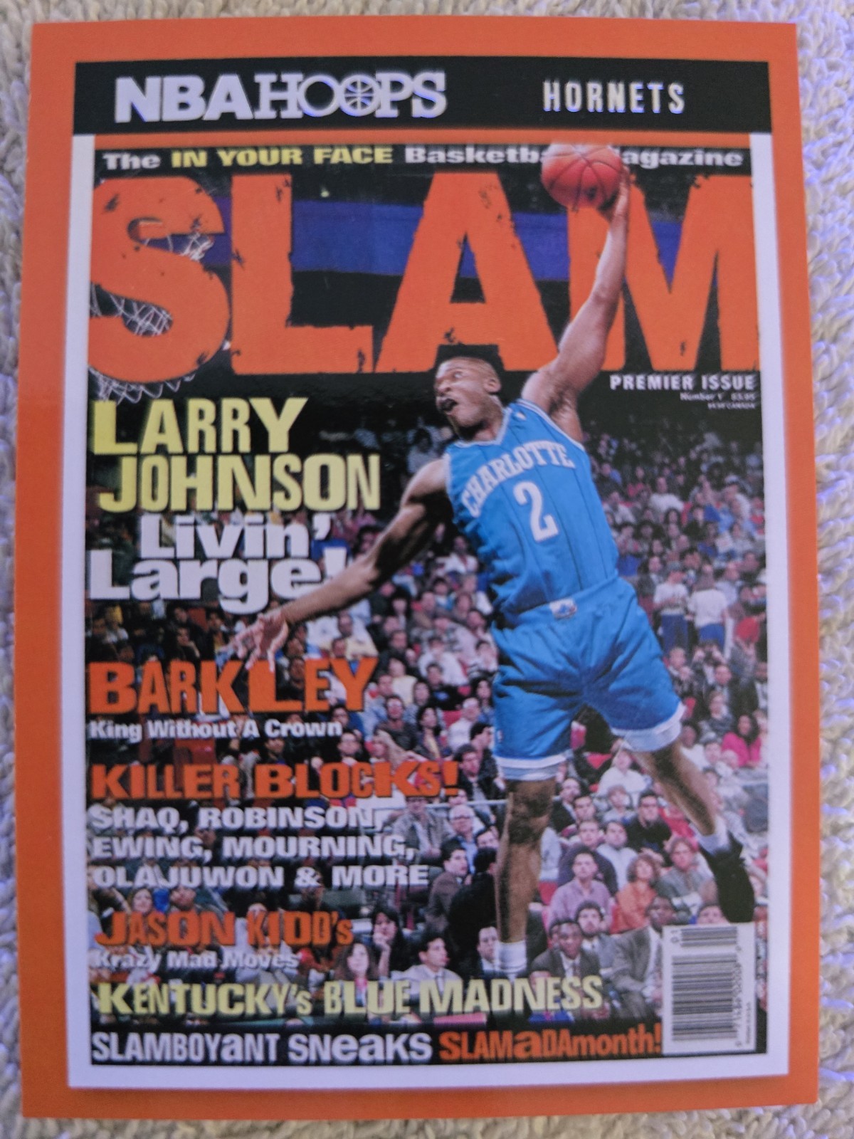 Larry Johnson 2021-22 Panini NBA Hoops SLAM Livin' Large SLAM-1 Hornets