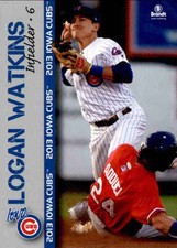 2013 Iowa Cubs Brandt #35 Logan Watkins Wichita Kansas KS Baseball Card