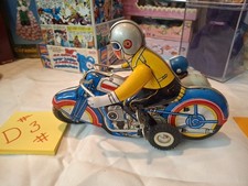 Tin Motorcycle Wind up Car with Sidecar MS709 , Damage To Wheel ,front Works