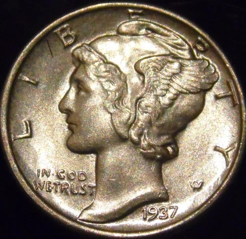 1937-P Mercury Dime Gem BU Uncirculated
