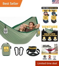 Camping Hammock – 500lbs Portable Hammock with Tree Straps - Travel, Backpack...