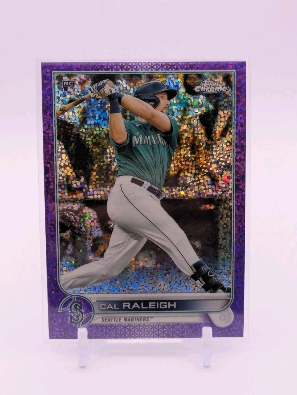 2022 Topps Chrome Purple Speckle Refractor /299 Cal Raleigh #149