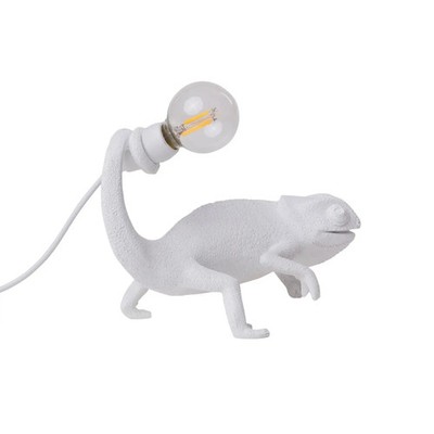 Seletti Lampe Leuchte LED Dekolampe Chameleon Lamp Still Chamäleon weiß USB