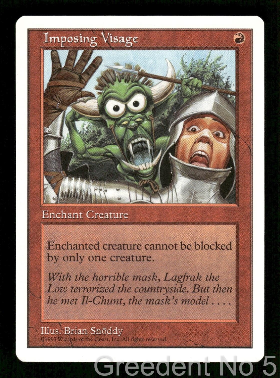 Imposing Visage Common Fifth Edition Magic: The Gathering Near Mint