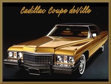 1973 Cadillac Coupe DeVille Gold, Toolbox - Refrigerator Magnet, 42 MIL