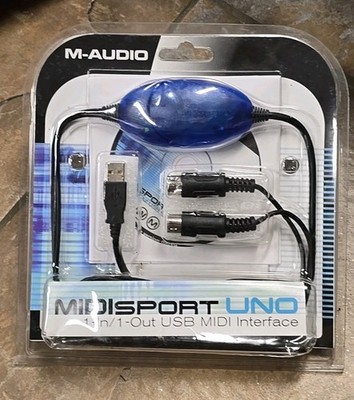 M-Audio MidiSport Uno 1-In/1-Out Cable USB MIDI Interface Mac PC