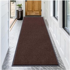 Stylish Stripe Entrance Mat, Waterproof, Brown