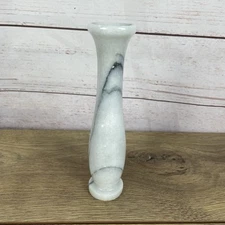 Marbel Bud Vase, Unbranded White Grey Small Chip