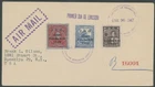 1947, VENEZUELA AIR MAIL FIRST DAY COVER FROM CARACAS TO USA SC.#C224-26