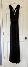 Express Women’s Long Black Dress Size Medium Sleeveless Detailed Back