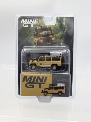 Mini GT Land Rover Defender 110 1989 Camel Trophy Amazon Team Turkey #856 1/64