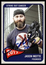 2017 Strike Out Cancer Jason Motte Auto Signed Autograph *RARE*