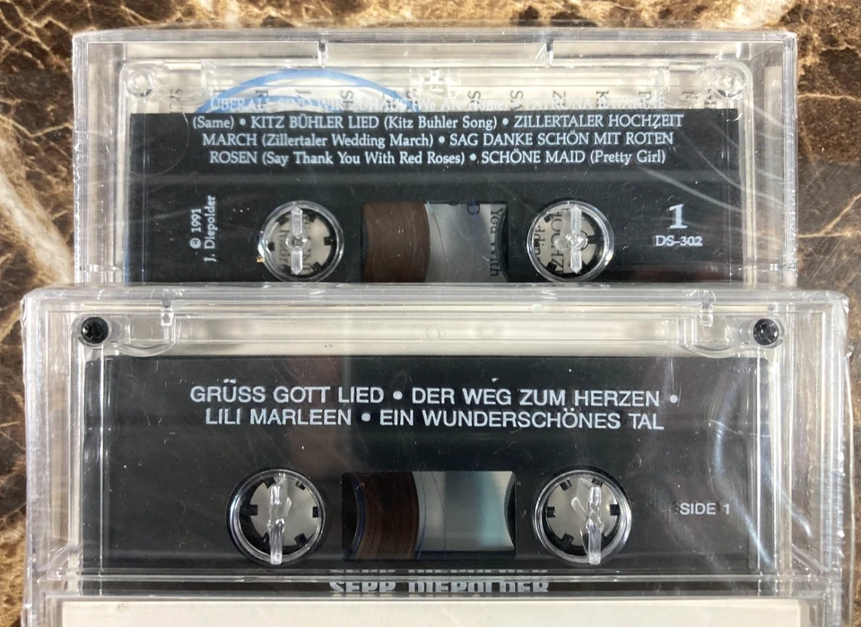 Sepp Diepolder German Accordion Zither Yodeling Music 2 Cassette Tapes SEALED - Image 4 of 4