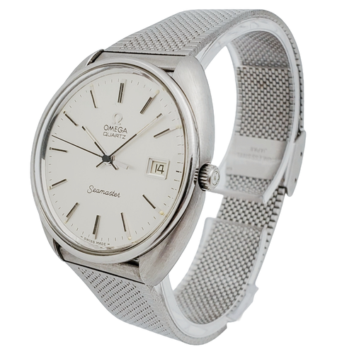 Omega Seamaster 36mm Vintage Steel Watch w/Mesh & Silver Dial. - Afbeelding 5 van 13