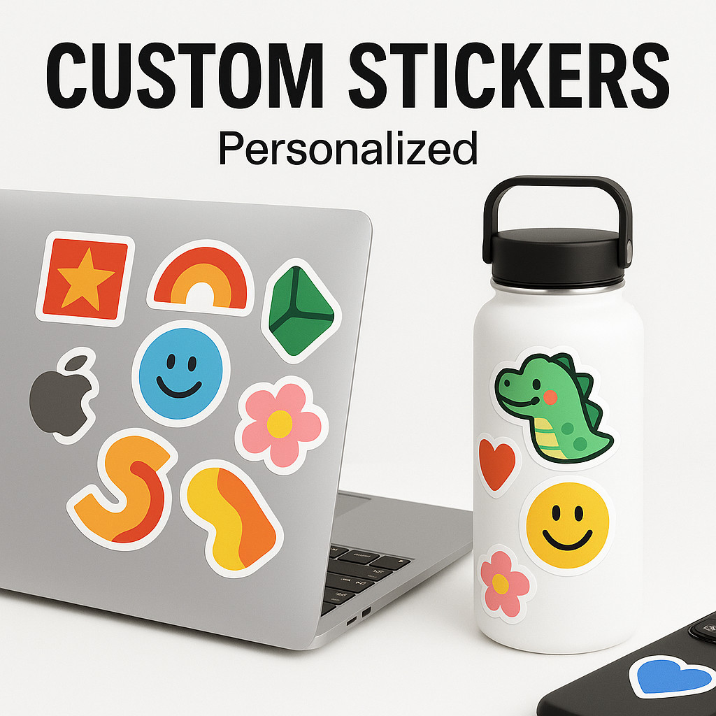 10 Custom DIY Personalized Logo Gift Scratch Resistant PP Stickers  FREE SHIP