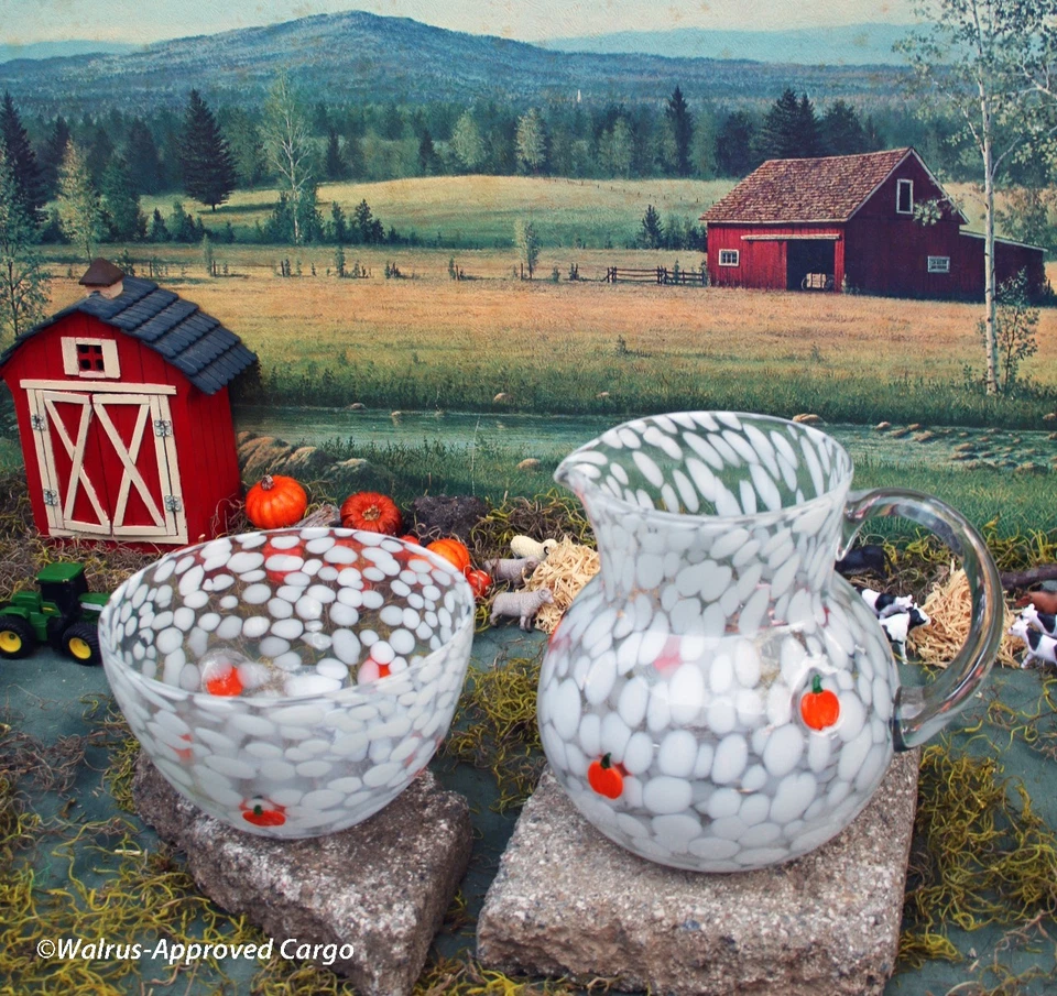 ANTHROPOLOGIE MYSTIC PRESSED BEAD PUMPKIN PITCHER AND CANDY BOWL - NIB - Image 3 of 4