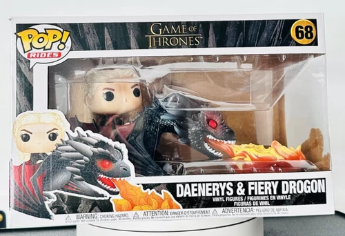 Funko Pop Rides GOT Daenerys & Fiery Drogon #68 Game of Thrones Box Wear