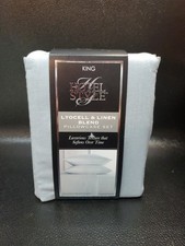 Hotel Style Lyocell  Linen Blend 2 Pillowcases KING, SS DUCK EGG