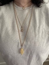 Rose Gold Toned Three Strand Necklace