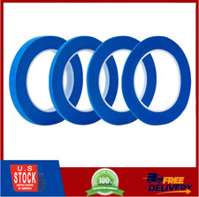 4 Rolls Fine Line Tape Blue , Fineline Masking Tape in 1/16, 1/8, 1/4