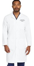 Embroidered or Standard Wink Men's Long Lab Coat 5172 7302 White Personalize