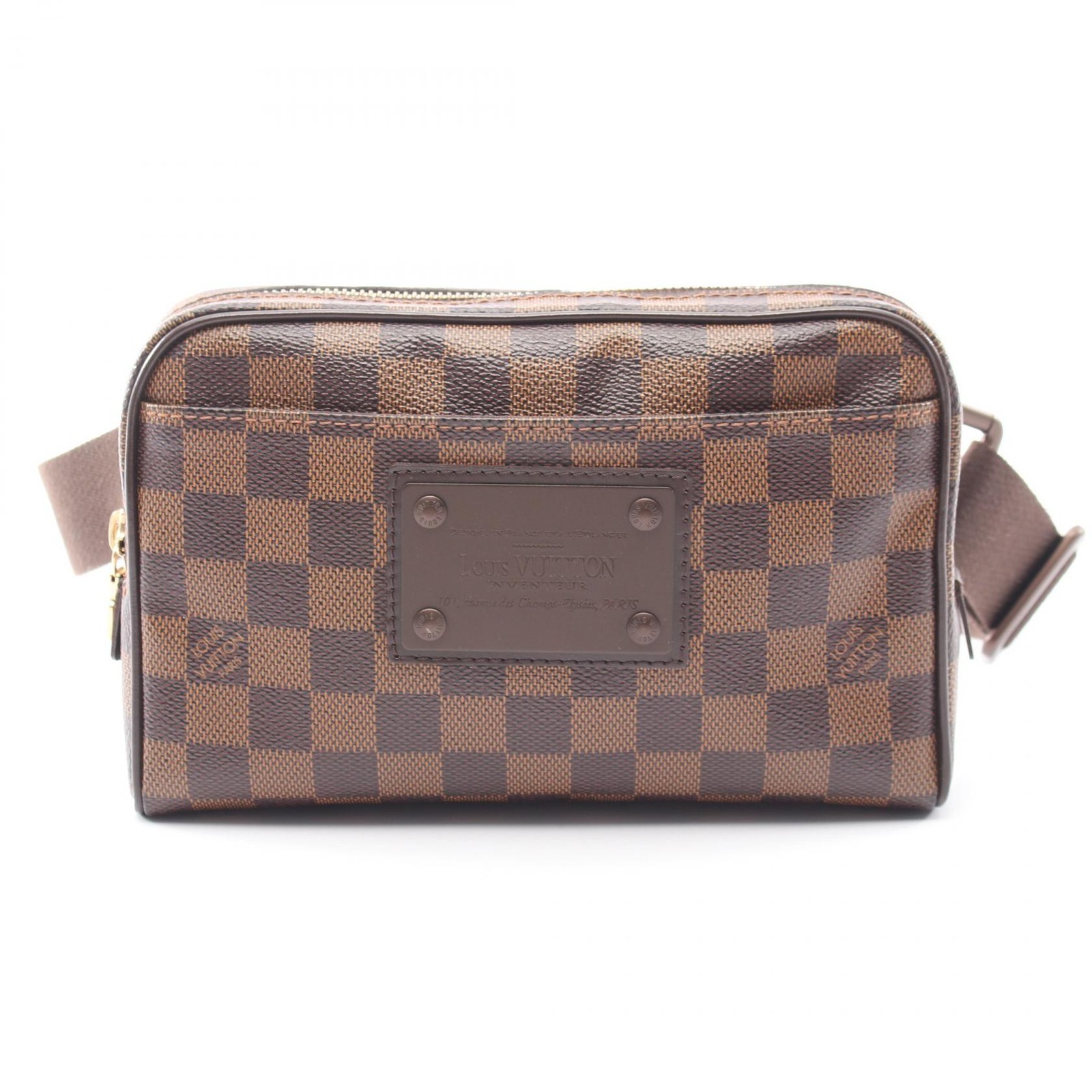 Borsa LOUIS VUITTON Brooklyn cintura in vita N41101 Damier pelle Ebene usata LV