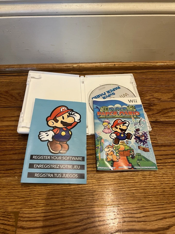 Super Paper Mario (Nintendo Wii, 2007) CIB Complete w/ Manual - Image 4 of 4