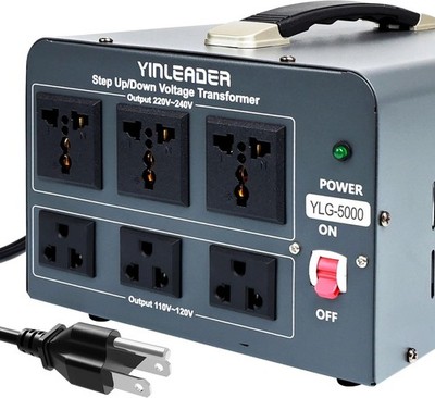 5000W Step Up/Down Voltage Transformer 110V-220V/120V-240V w/Circuit Breaker  
