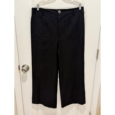 Joseph Ribkoff Women Wide Leg High Rise Front Patch Pocket Pants 14