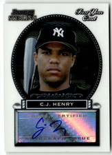 2005 Topps Bowman Sterling MLB No. BS-CH C.J. Henry First Year Card Auto