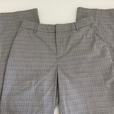 Nine West Women's Barely Bootcut Gray Plaid Mid Rise Career Pants Size 4 NEW