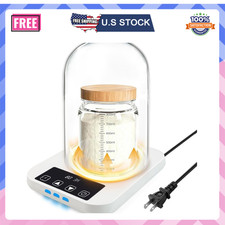 Sourdough Starter Warmer with Glass Dome, Temp Control 70 100 F, Timer