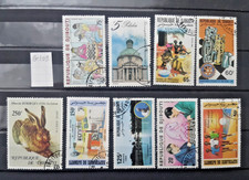 G109 Djibouti lot de 9 timbres oblitérés thèmes divers