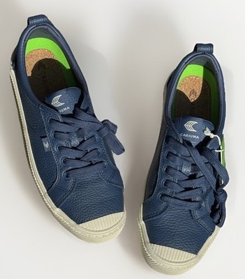 Cariuma OCA Low Dark Denim Premium Leather Sneaker