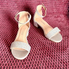 Girls' Dress Pageant Evening Party Shoes size 12 Silver