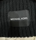 Michael Kors Women's Fine Ribbed Knit Logo Cuff Beanie Hat Black — photo 3