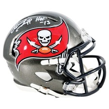 Warren Sapp Signed Signed HOF 13 InscriptionsWhite Ink Tampa Bay Buccaneers Spee