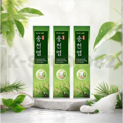 3-Pack Median Pine Needles & Salt Toothpaste 120g Korean Dental Gum Health Care